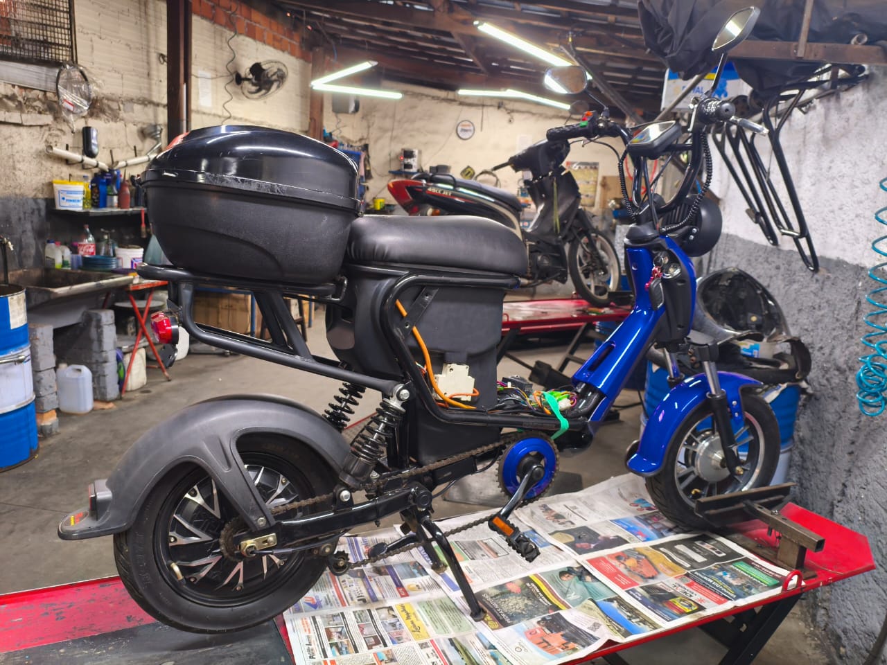 Troca de bateria de motos elétricas